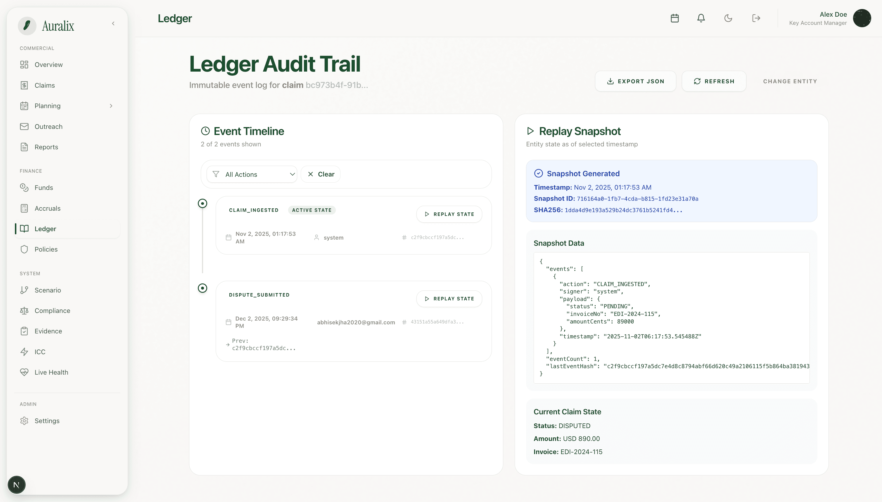 Audit Ledger